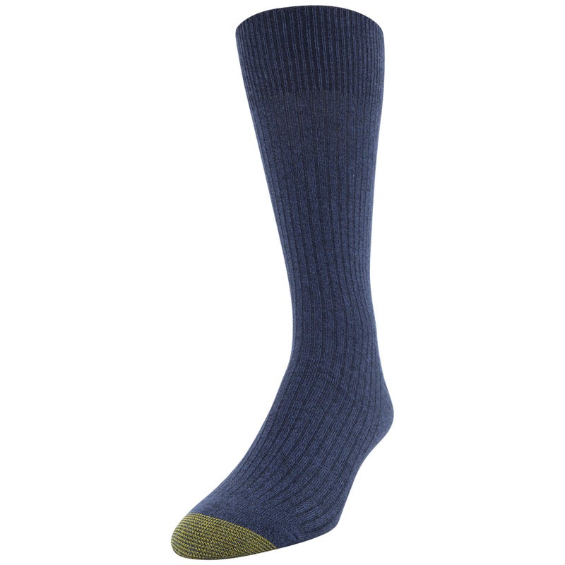 GOLDTOE Men's Stanton Crew Socks, Multipairs, Chambray/Denim/Midnight, X-Large - Image 2
